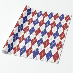Americana Argyle Wrapping Paper