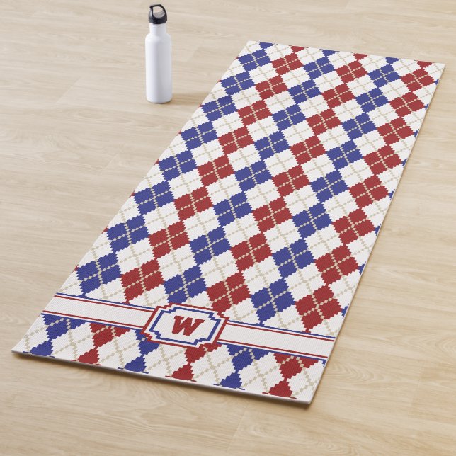 Americana Argyle Yoga Mat (In Situ)