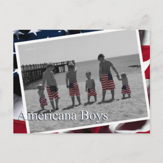 Americana Boys 2 Postcard