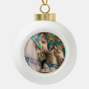 Americana - Carousel beauties Ceramic Ball Christmas Ornament