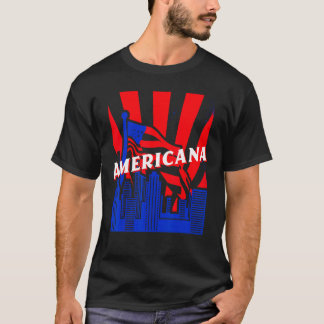Americana, City, Flag, BJJ, Jiu-Jitsu, MMA, Fighti T-Shirt