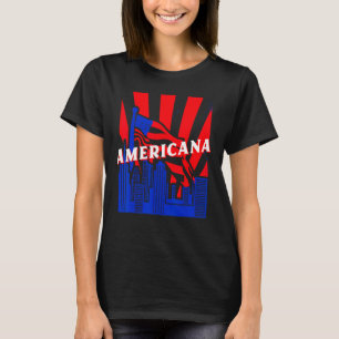 Americana, City, Flag, BJJ, Jiu-Jitsu, MMA, Fighti T-Shirt