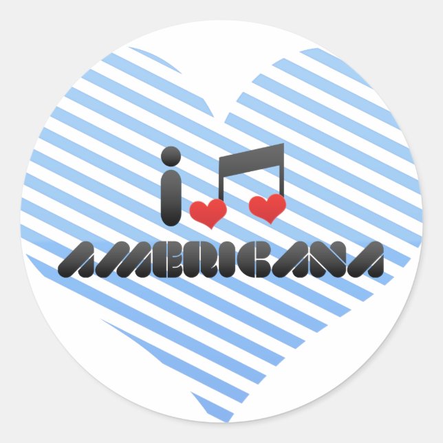 Americana Classic Round Sticker (Front)
