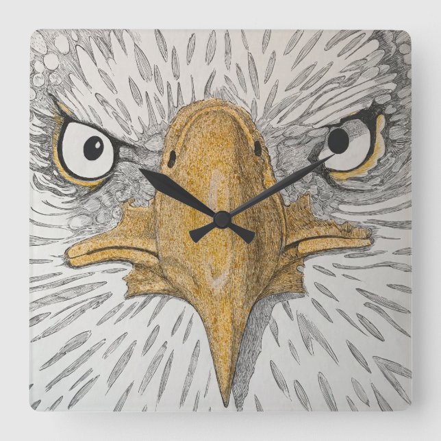 Americana Eagle Face Clock (Front)