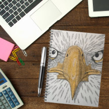 Americana Eagle Face Notebook