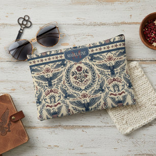 Americana Eagles Floral Stars & Stripes ID1298 Accessory Pouch