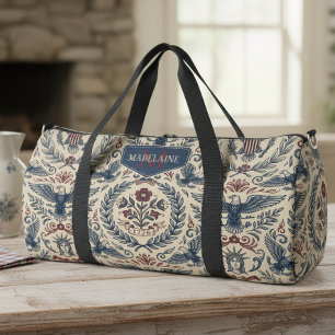 Americana Eagles Floral Stars & Stripes ID1298 Duffle Bag
