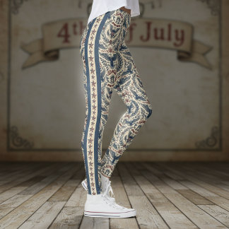 Americana Eagles Floral Stars & Stripes ID1298 Leggings