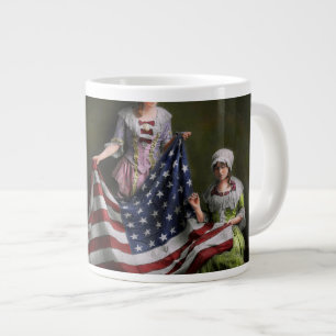 Americana - Flag - Birth of the American Flag 1915 Large Coffee Mug