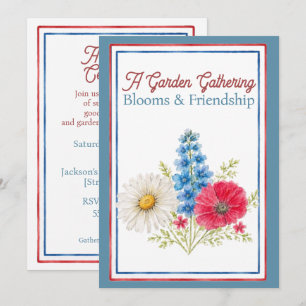 Americana Garden Gathering Summer Party Invitation