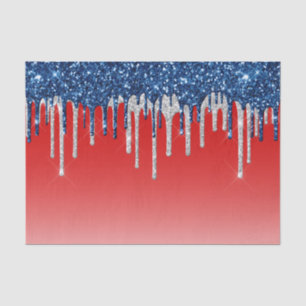 Americana Glitter Drip  Tissue Paper