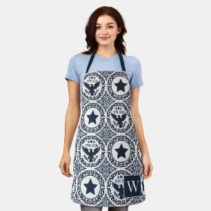 Americana Heritage Eagle Medallion Monogram Apron