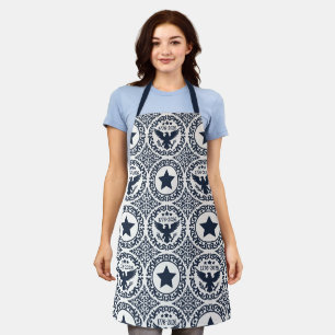 Americana Heritage Eagle Medallion (Navy Cream) Apron