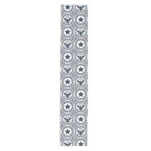 Americana Heritage Eagle Medallion (Navy Cream) Medium Table Runner