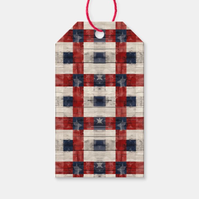 Americana Lattice Gift Tags (Front)