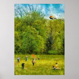 Americana - Let's go fly a kite Poster
