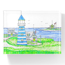 Americana Lighthouse Paperweight