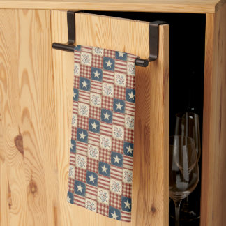 Americana Patriotic Country Rustic Farmhouse Tea Towel