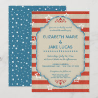 Americana Patriotic Wedding Invitation