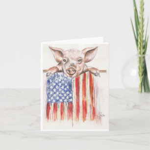 Americana Pig Card