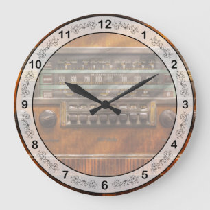 Americana - Radio - Remember what radio was like Large Clock