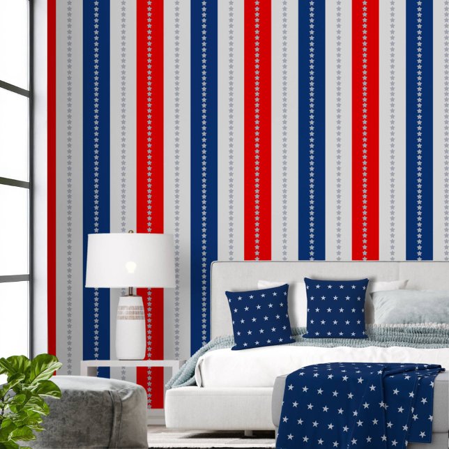 Americana Red White Blue Six Inch Stars & Stripes Wallpaper (Creator Uploaded)