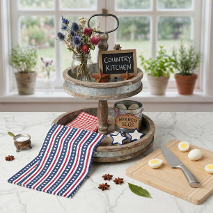 Americana stars and stripes kitchen towel