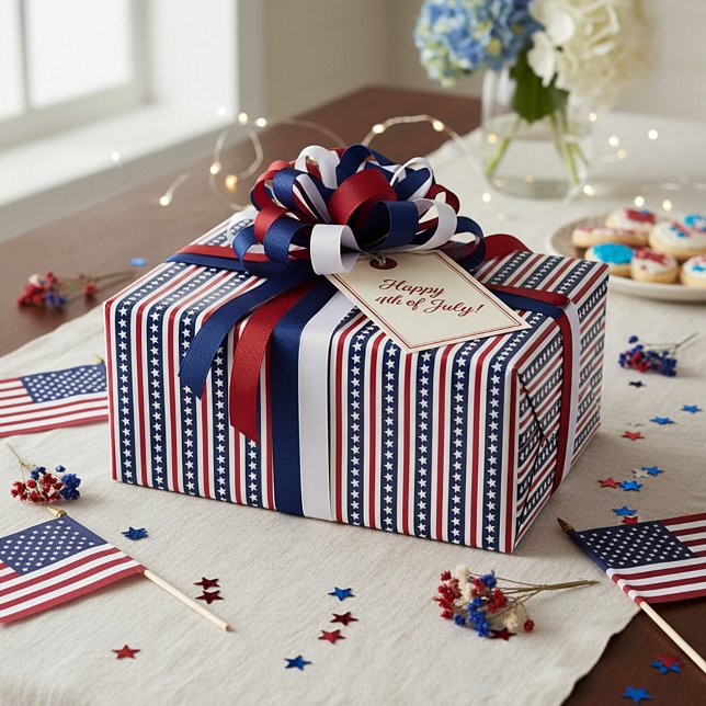 Americana stars and stripes  wrapping paper (Creator Uploaded)