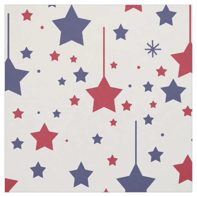 Americana Stars Red Blue Fabric (Swatch)