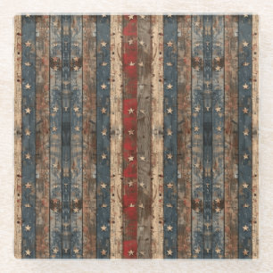 Americana/Stars Stripes/Patriotic Glass Coaster
