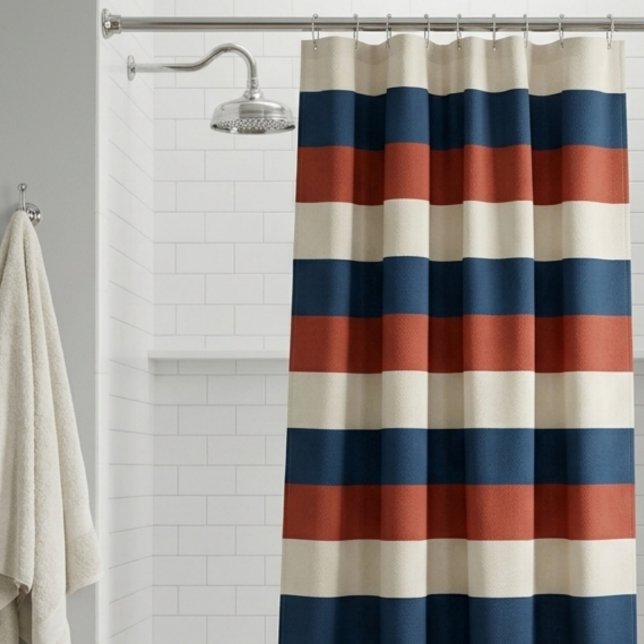 Americana Stripes – Bold Shower Curtain (Creator Uploaded)