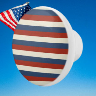 Americana Stripes – Ceramic Drawer Knob