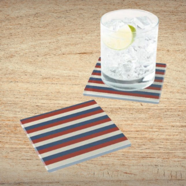 Americana Stripes – Patriotic Drink Coaster (Creator Uploaded)