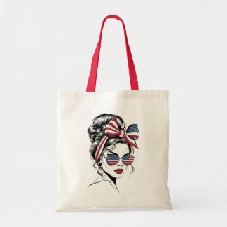 Americana Style Woman Tote Bag