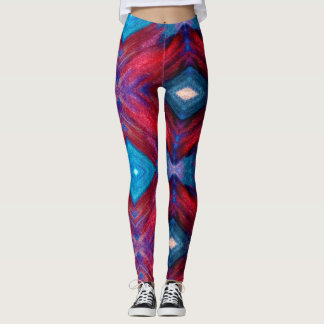 Americana Watercolor Art Leggings