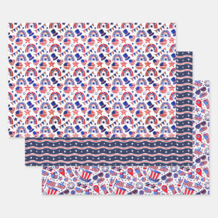 Americana Wrapping Paper Sheet