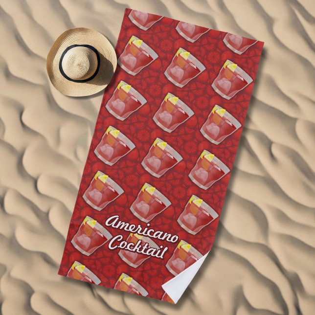 Americano Cocktail Beach Towel (Creator Uploaded)