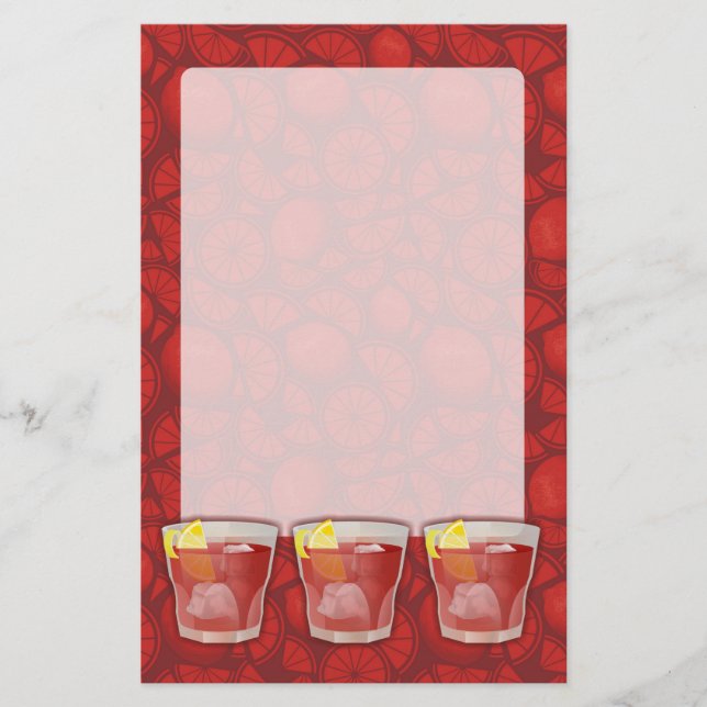 Americano cocktail flyer (Front)