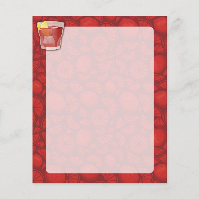 Americano cocktail flyer (Front)