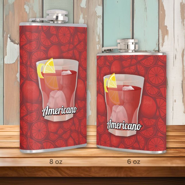 Americano Cocktail Hip Flask (Creator Uploaded)