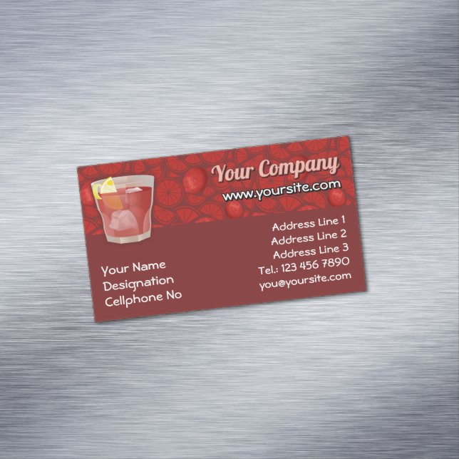 Americano cocktail 	Magnetic business card (In Situ)