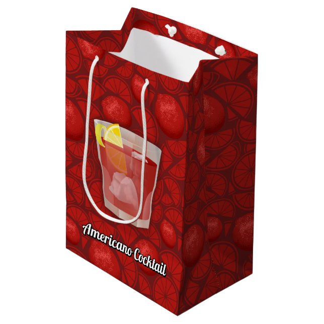 Americano cocktail medium gift bag (Front Angled)