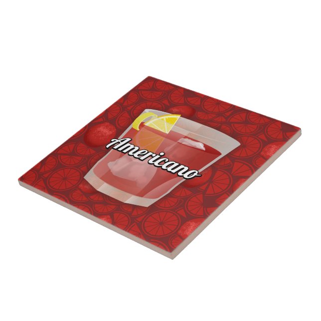 Americano cocktail tile (Side)