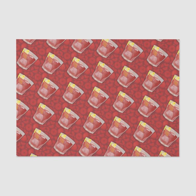 Americano cocktail tissue paper (Front)