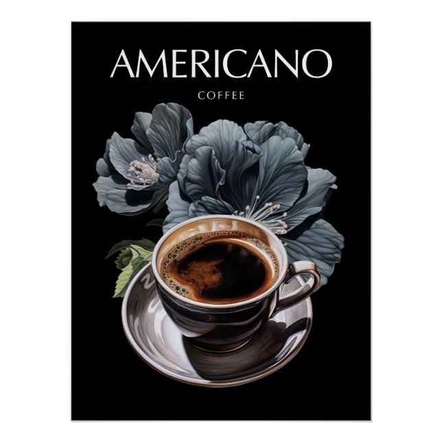 Americano Coffee Art Poster (Front)