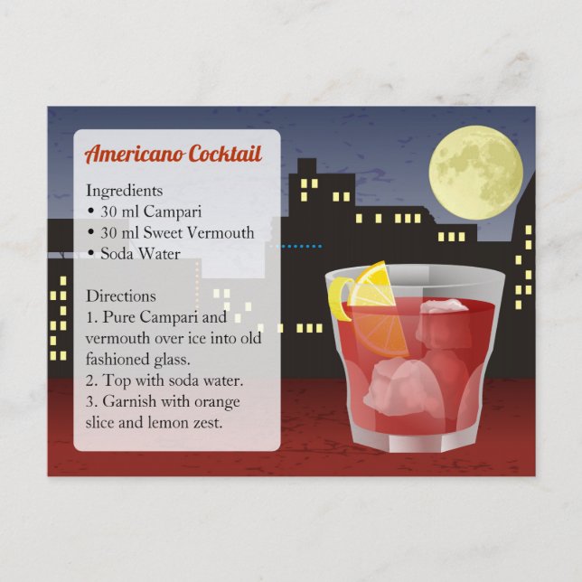 Americano Recipe Card (Front)