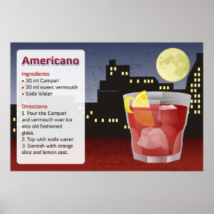 Americano Recipe Poster