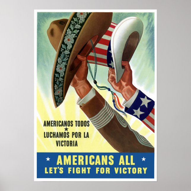 Americanos Todos Luchamos Por La Victoria Poster (Front)