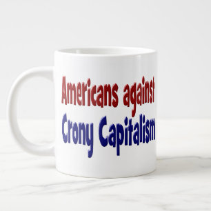 Americans Against Crony Capitalism red blue  Large Coffee Mug