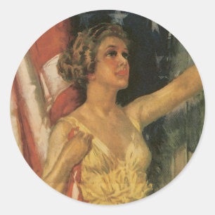 Americans All Classic Round Sticker